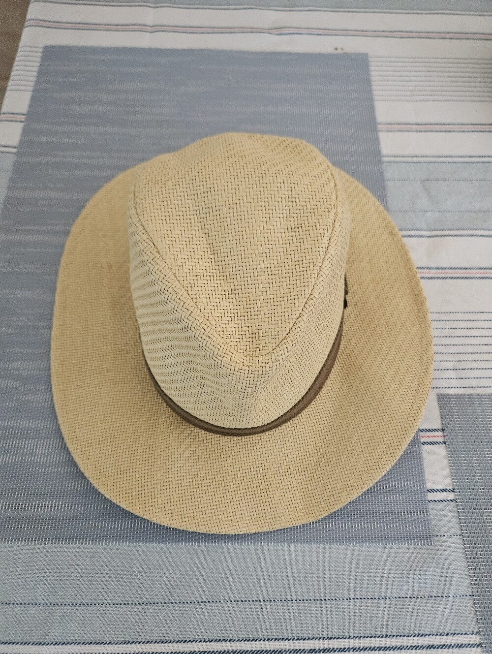 Men's Straw Fedora Hat in Beige - Classic Summer Hat